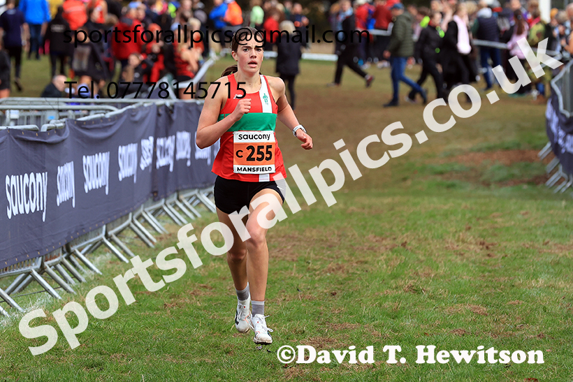 Womens Under-17s 2024 National Cross Country Relays, Berry Hill Park, Mansfield.   Photo: David T. Hewitson/Sports for All Pics